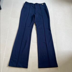 NWT Tahari Navy High Waist Boot-Cut Stretch Trousers with Tummy Control